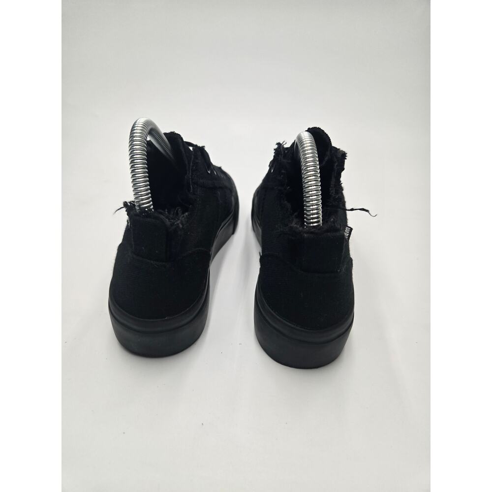 Obtaom Women's Black Canvas Low Top Casual Sneakers Size 7 - Picture 5 of 9